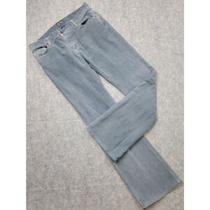 Polo Jeans Company Pants Womens 8 Gray Corduroy Straight Leg Mid Rise